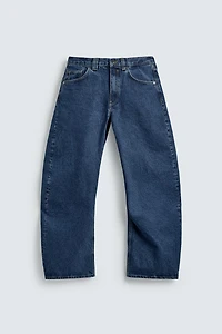 BARREL FIT JEANS WITH TWISTED SEAM
