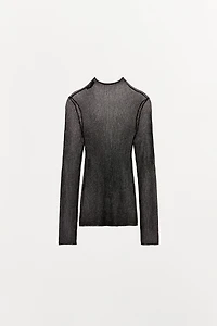 METALLIC THREAD KNIT TOP