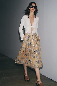 ZW COLLECTION RAMIE FLORAL PRINT SKIRT