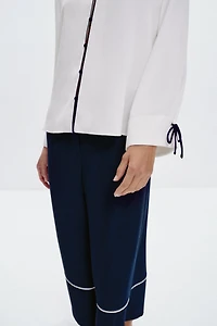 TOPSTITCHED CULOTTES