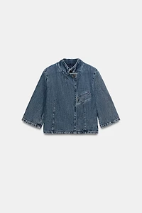 ZW COLLECTION CROPPED DENIM BLAZER