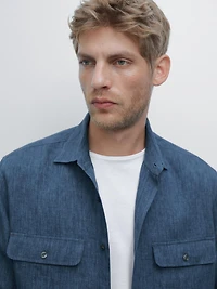 Chemise regular fit délavée