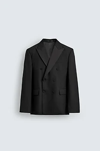 DOUBLE BREASTED TUXEDO BLAZER