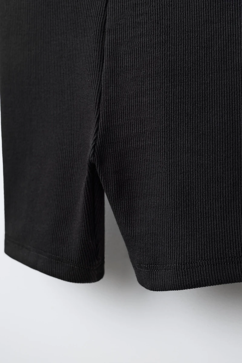 RIBBED CYCLIST LEGGINGS
