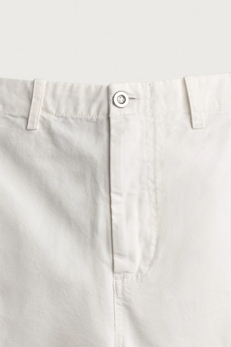 RELAXED FIT CANVAS CARGO SHORTS