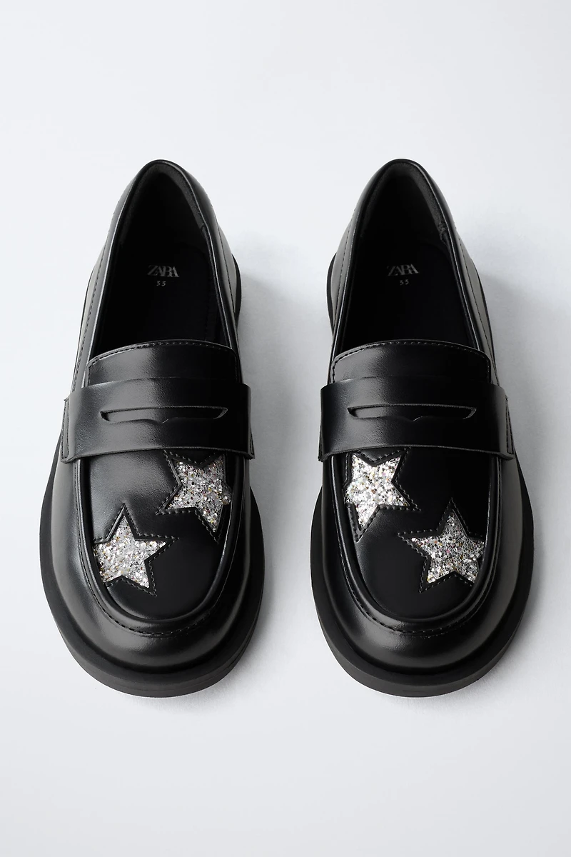 GLITTER STAR LOAFERS