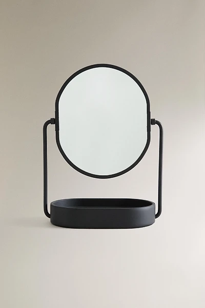 BLACK RESIN VANITY WITH BLACK RESIN BASE
