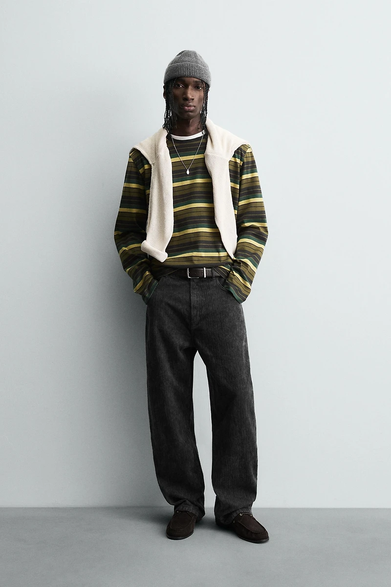 PANTALON COUPE BAGGY IMPRIMÉ DÉLAVÉ