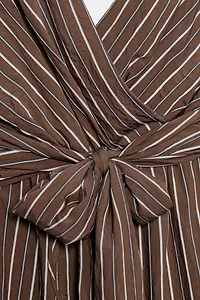STRIPED BELTED JUMPSUIT