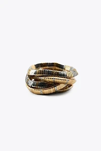 LOT DE BRACELETS ÉLASTIQUES AVEC PIÈCES MÉTALLIQUES