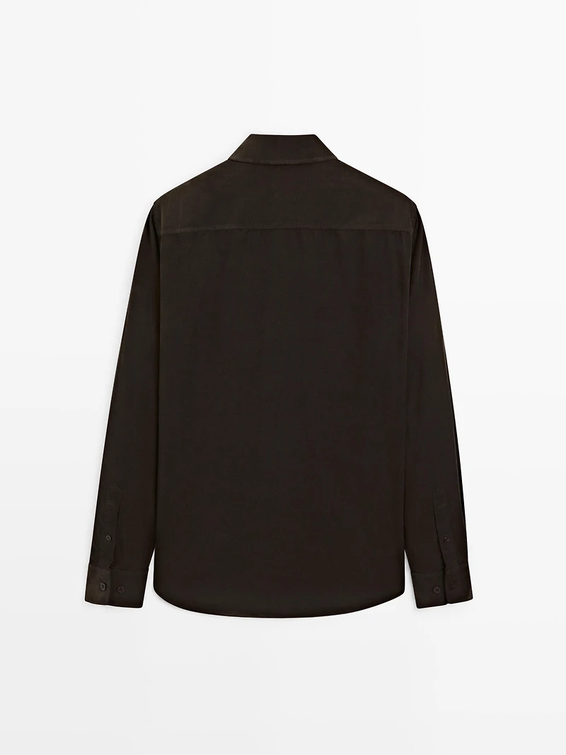 Regular fit needlecord shirt