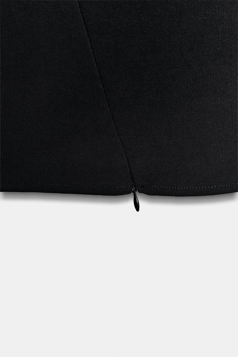 STRETCH ZIP MINI DRESS