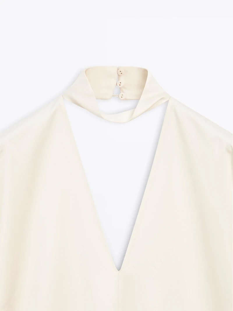 Long satin tunic dress - STUDIO