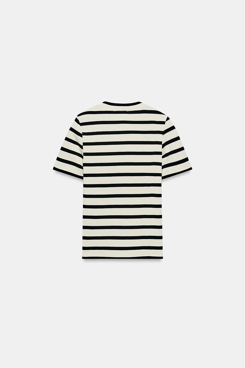 ROUND NECK RIBBED T-SHIRT