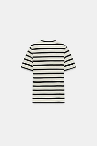 ROUND NECK RIBBED T-SHIRT