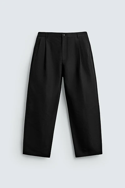 PANTALON COUPE DÉCONTRACTÉE PLIS