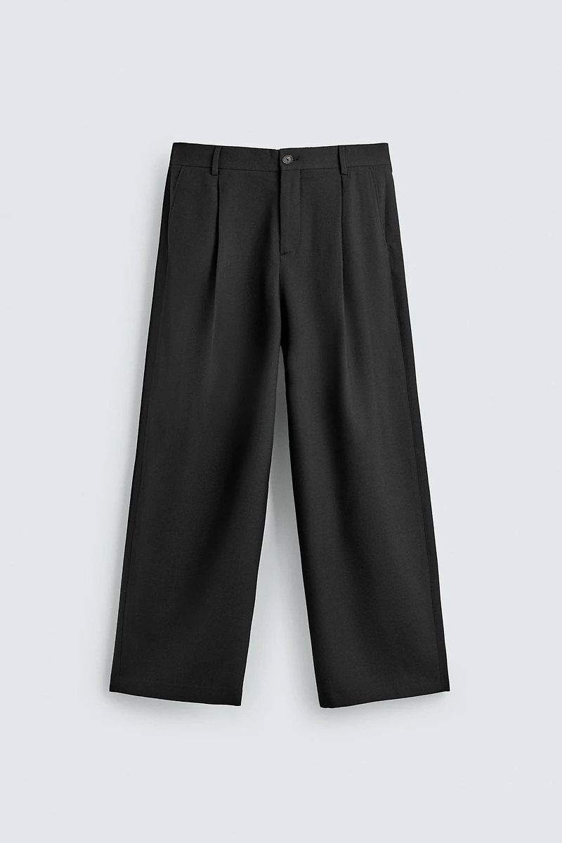 PANTALON RELAXED FIT À PLIS