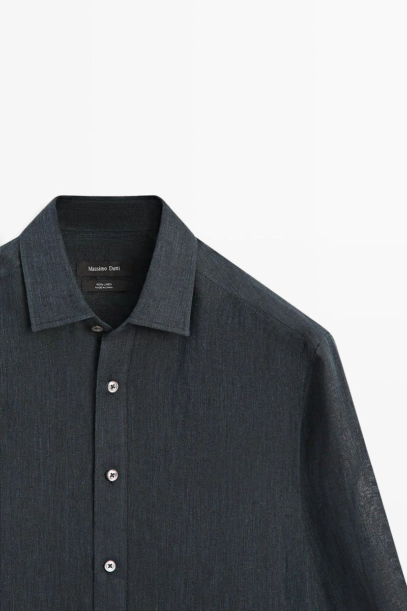 Chemise regular fit 100 % lin