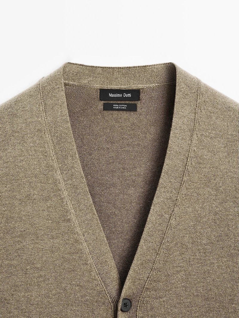 100% cotton knit cardigan