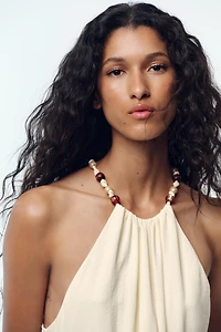 ROBE MIDI AJOURÉE NŒUD
