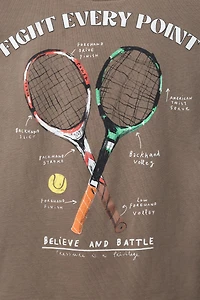 TENNIS PRINT T-SHIRT