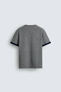 CONTRAST STRIPED JACQUARD T-SHIRT