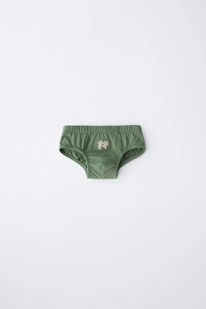2-6 YEARS/ SIX-PACK OF BEAR UNDERWEAR