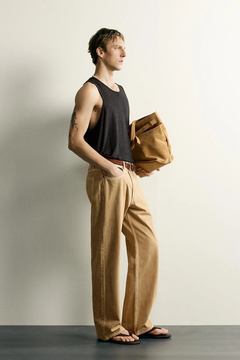RELAXED FIT VISCOSE LINEN TANK TOP