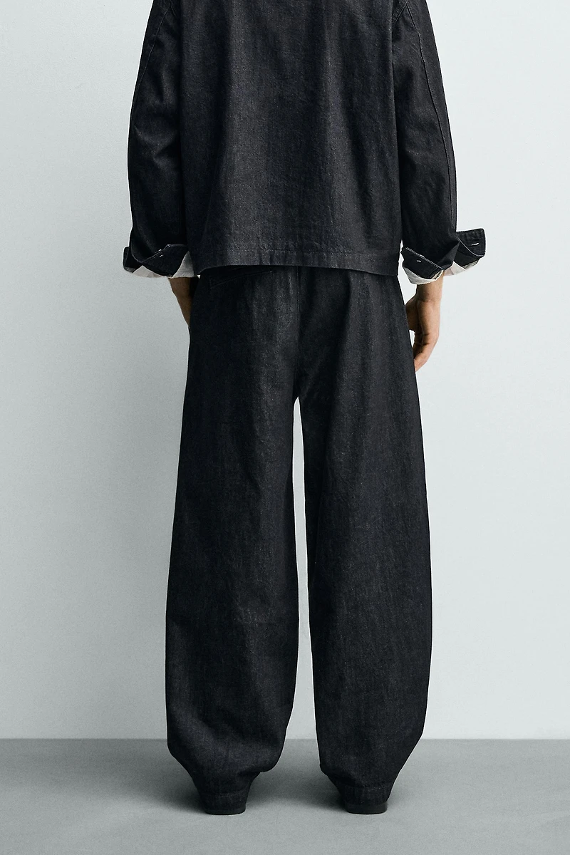 BARREL FIT DENIM CHINO PANTS