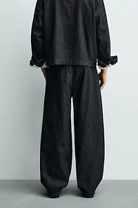 BARREL FIT DENIM CHINO PANTS