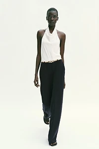 HALTER NECK JUMPSUIT WITH BELT