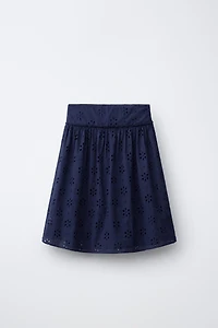 EMBROIDERED SCHIFFLY MIDI SKIRT