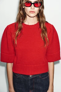 SHORT SLEEVE KNIT JUMPER