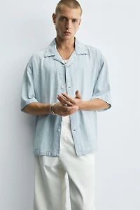 CHEMISE DÉLAVÉE JACQUARD RAYURES