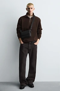 RUBBERIZED TEXTURED CROSSBODY BAG