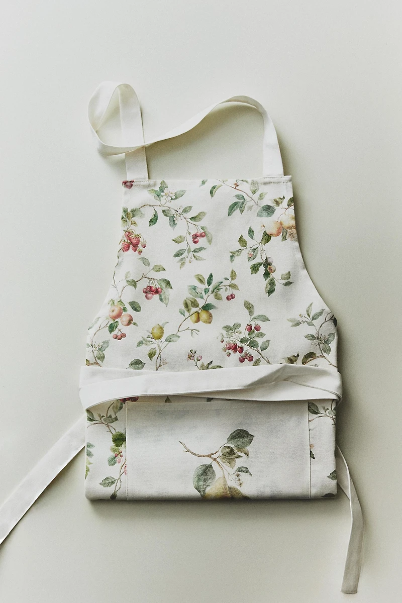 FLORAL COTTON APRON