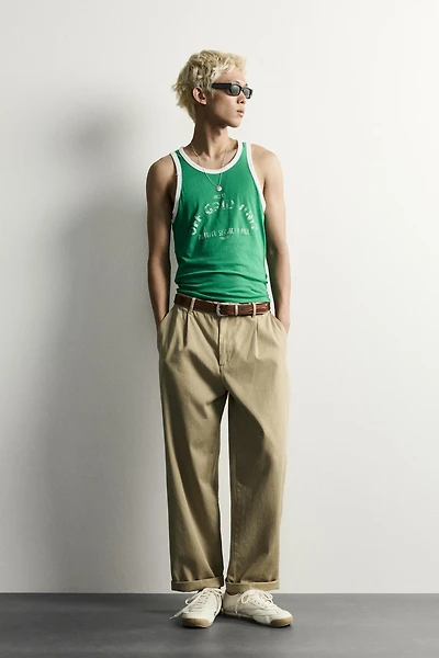 CONTRAST VINTAGE EFFECT TANK TOP