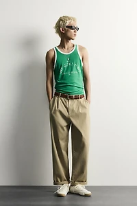 CONTRAST VINTAGE EFFECT TANK TOP