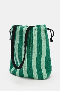 BEADED BUCKET BAG