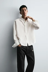 IRREGULAR STRIPE FLOWY SHIRT