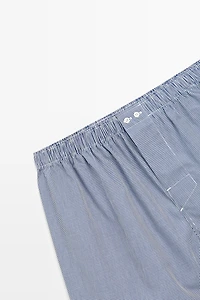 100% cotton micro-check boxers