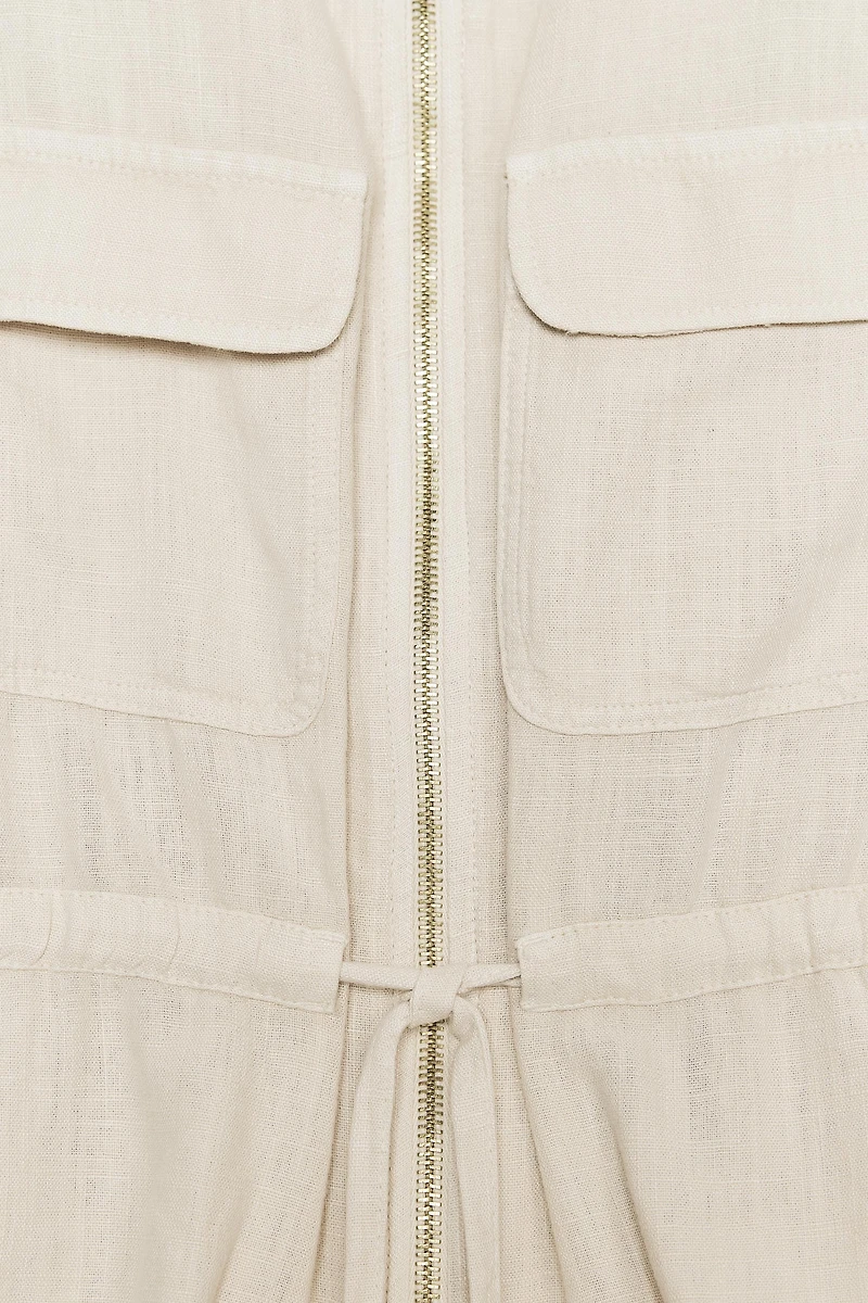 LINEN SAFARI SHIRT