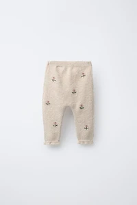 EMBROIDERED FLORAL PANTS