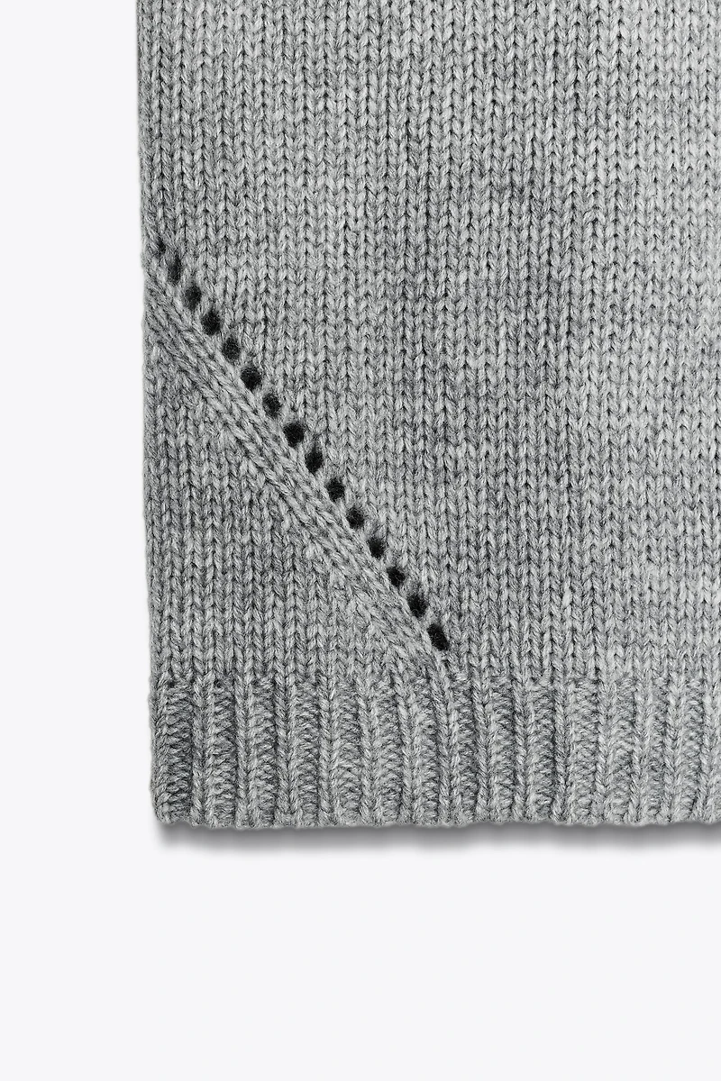 OVERSIZED SHORT SLEEVE KNIT SWEATER