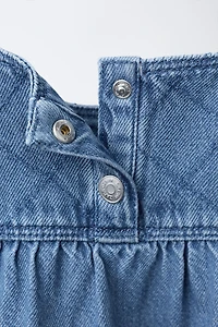 DENIM RUFFLE SHIRT