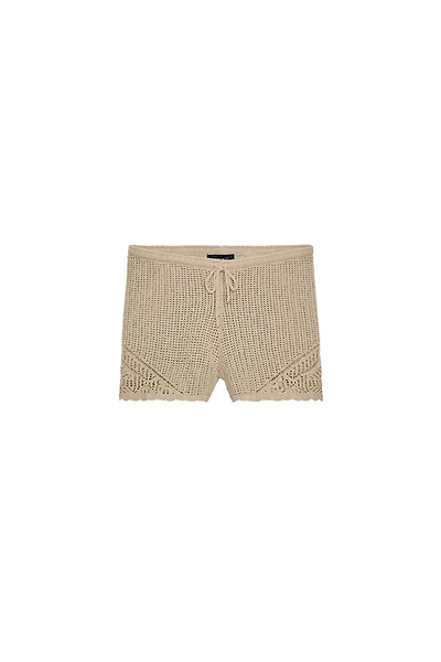 POINTELLE KNIT SHORTS