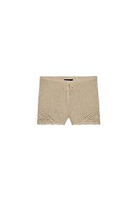 POINTELLE KNIT SHORTS