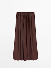 Flowing technical fabric skort
