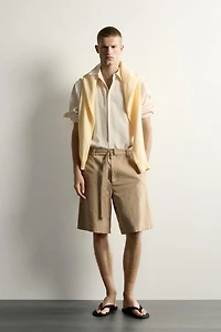 BELTED RELAXED FIT SHORTS