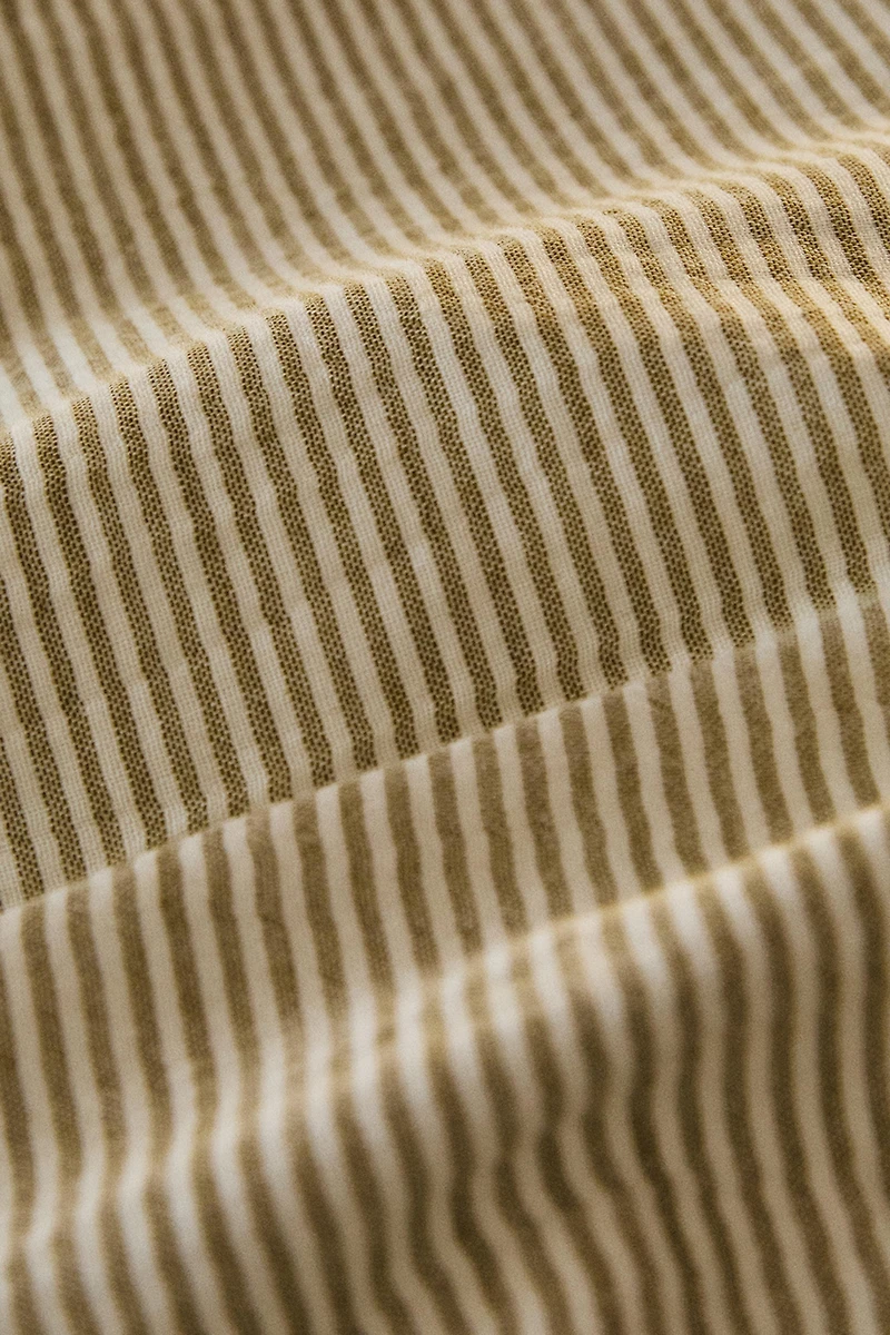 CHILDREN'S MUSLIN STRIPED DUVET COVER